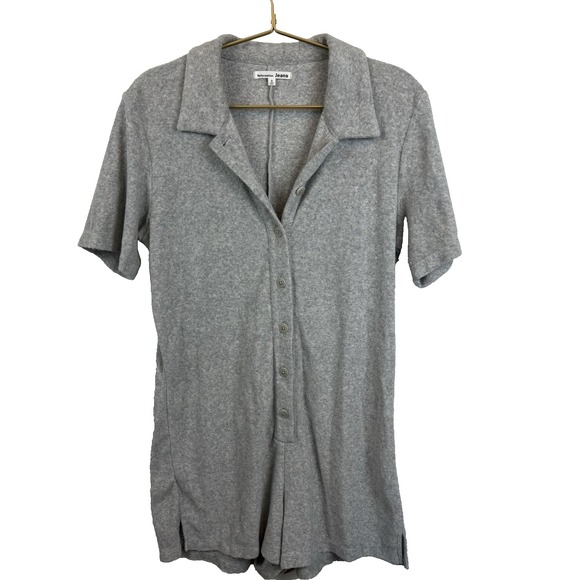 Reformation Pants - Reformation Terry Cloth Romper Beach No belt Gray Size Small‎